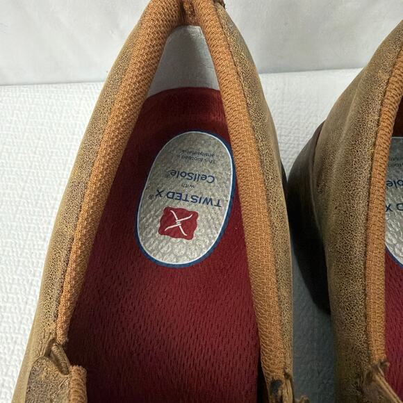 Twisted X Shoes Mens Size 7 M Crossover Slip On EVA Bomber Casual Brown Leather - Picture 4 of 11